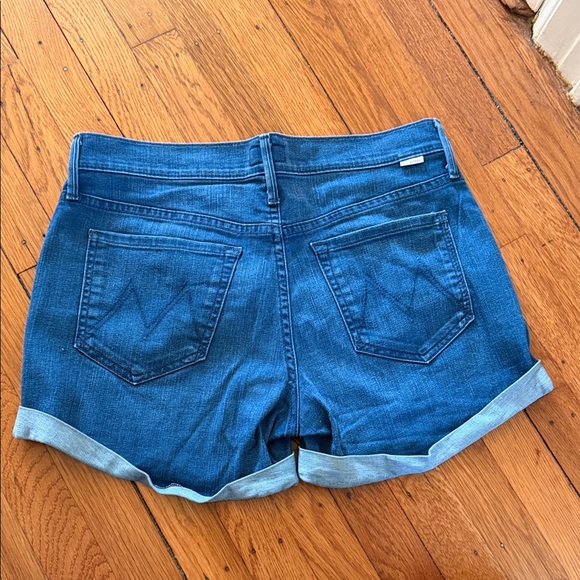 MOTHER Dark Blue Jean Shorts - Picture 3 of 5
